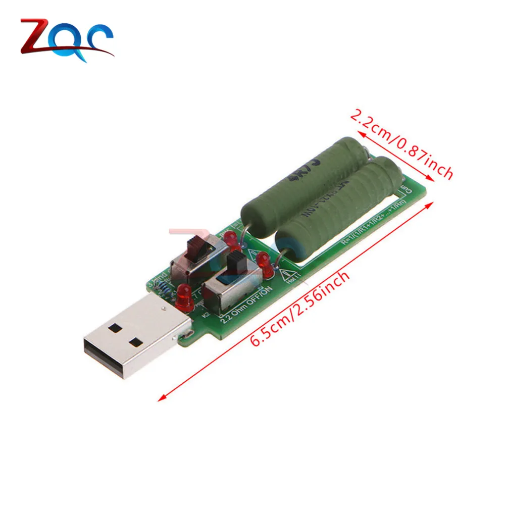 USB резистор DC электронная нагрузка с переключателем регулируемый 3 тока 5V1A/2A/3A емкость батареи напряжение тестер сопротивления разряда