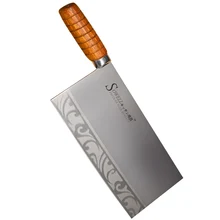 Sowoll Marca 9 Pulgadas cuchillo Cuchillo 3Cr14 Cuchillo de Cocina de Acero Inoxidable Antideslizante Mango De Madera Cuchillo de Cocina de Calidad Fina