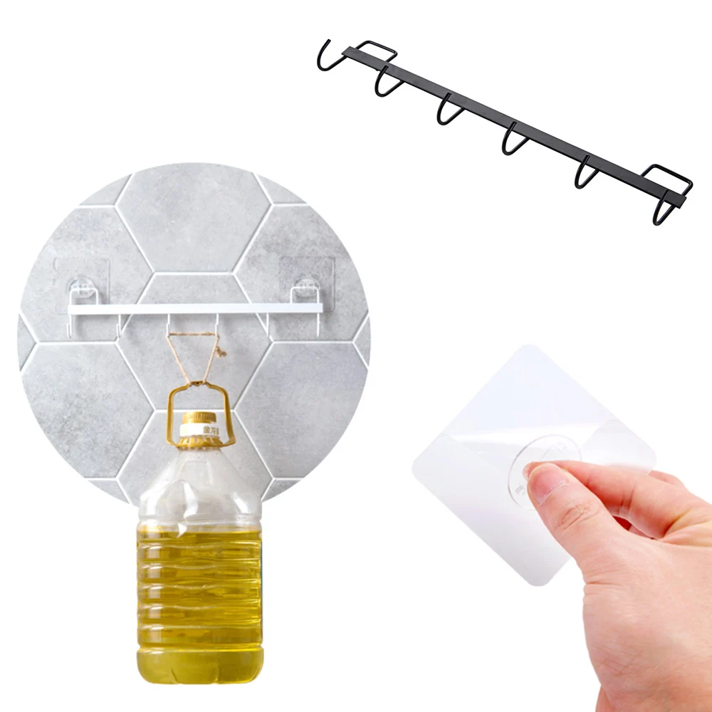 

Wall Hooks Strong Transparent no trace stickers hook Hanger Kitchen Bathroom Multi Use Adhesive Hook Door Traceless Organizer