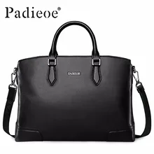 Brand Handbag Padieoe Men Shoulder Bags Messenger Bag Genuine Leather Briefcase Men s Business Casual Tote