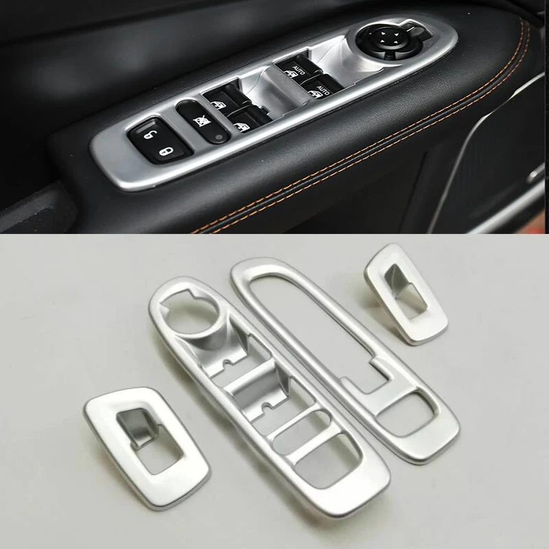 

ABS Pearl Chrome Interior buttons panel Cover Trim For Jeep Compass 2017 2018
