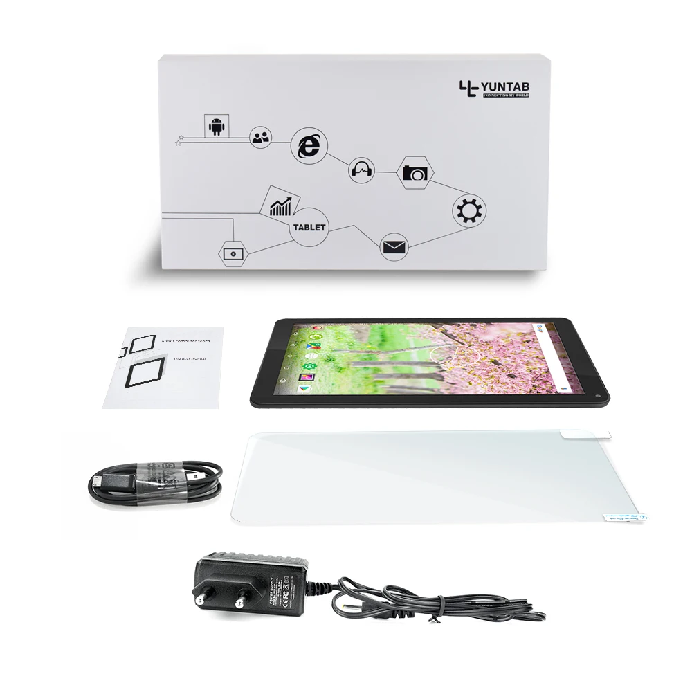 Горячая Распродажа! YUNTAB 10 1 дюйма D102 Android 4 2 Tablet PC ядра + 8 Гб с двойной Камера 1024*600 HD