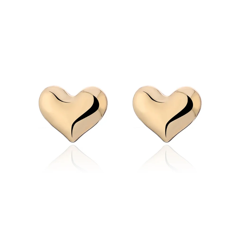 

Cute Gold Silver Heart Stud Earrings For Women Small Tiny Heart Love Earrings pendientes za 2019 Fashion Jewelry Girls Party