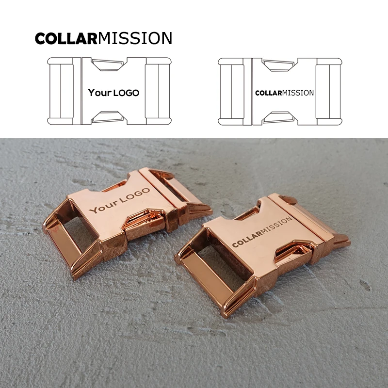 

10pcs/lot Engraved buckle, We provide laser engraving service customize LOGO 25mm rose golden CK25M
