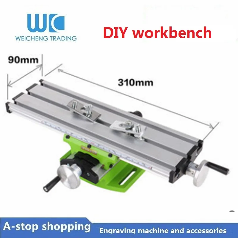 

Cross Slide Table Workbench 90mm*310mm Bench Drill Mount Mini Micro Multi-Function Milling Machine Precision