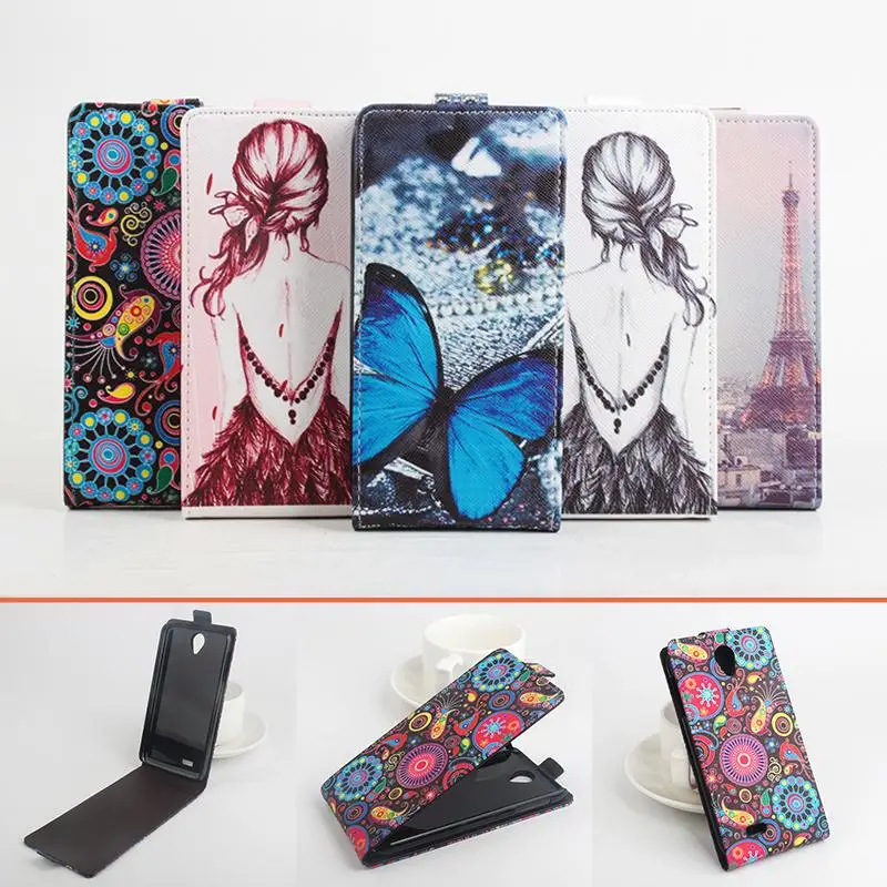 

Fashion Leather Cases For Lenovo A850 Butterfly Flower Tower Pattern Wallet Phone Case Cover Card Slot