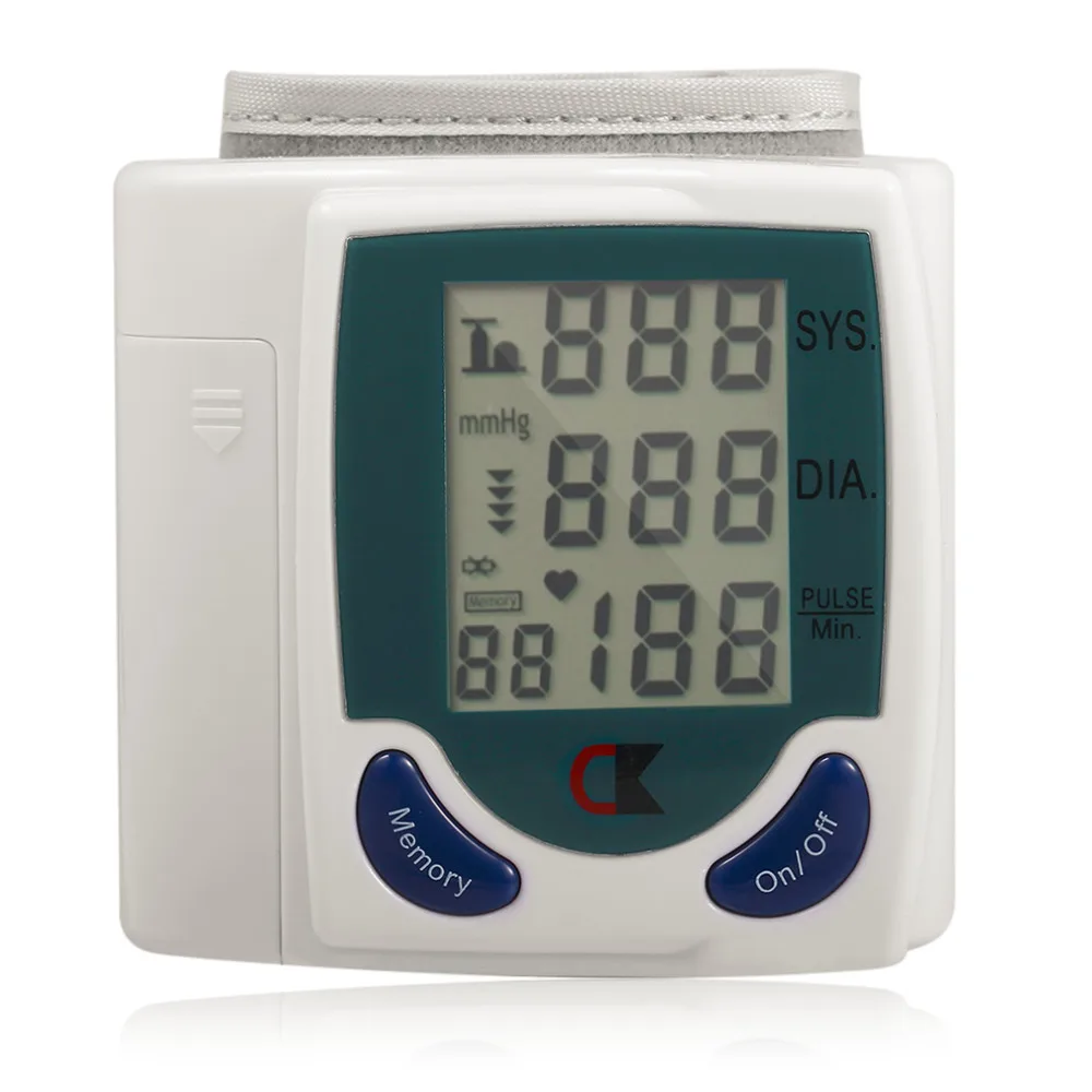 

Automatic Digital LCD Wrist Blood Pressure Monitor Health Care for Measuring Heart Beat And Pulse Rate DIA SYS Drop Shipping