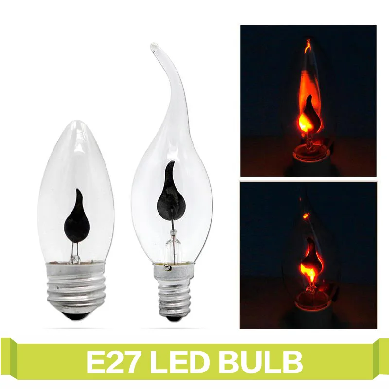 

T.Y.S E27 E14 LED Lamps 3W Candle Light Bulb Flickering Effect Led Lighting Lampada Retro Vintage Edison Bulbs Indoor Lighting