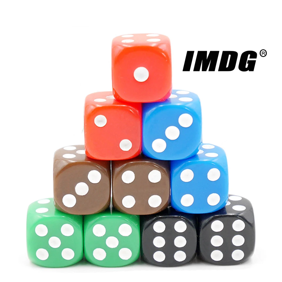 10 Dadi Acrilici Colorati 16mm – Angoli Squadrati/rotondi – Alta Qualità Per Giochi - 2