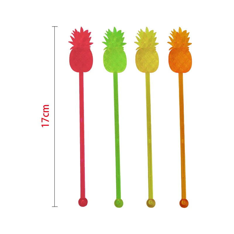 24PCS/LOT The Pineapple Cocktail Swizzle Sticks Stirrer Coffee Muddler