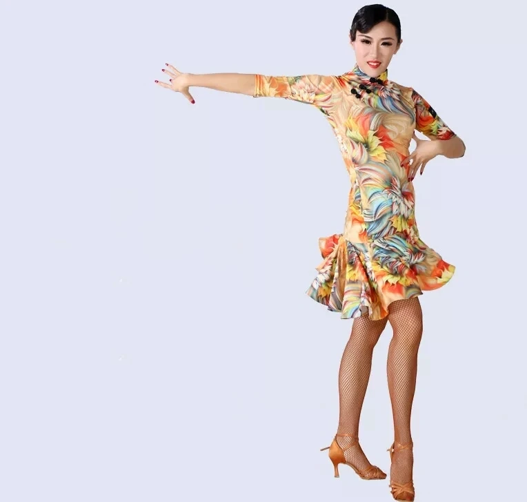 2017 Adult Latin Dance Costume Ballroom Dancing Dresses Girls Jazz Dance Costumes Tango Costume