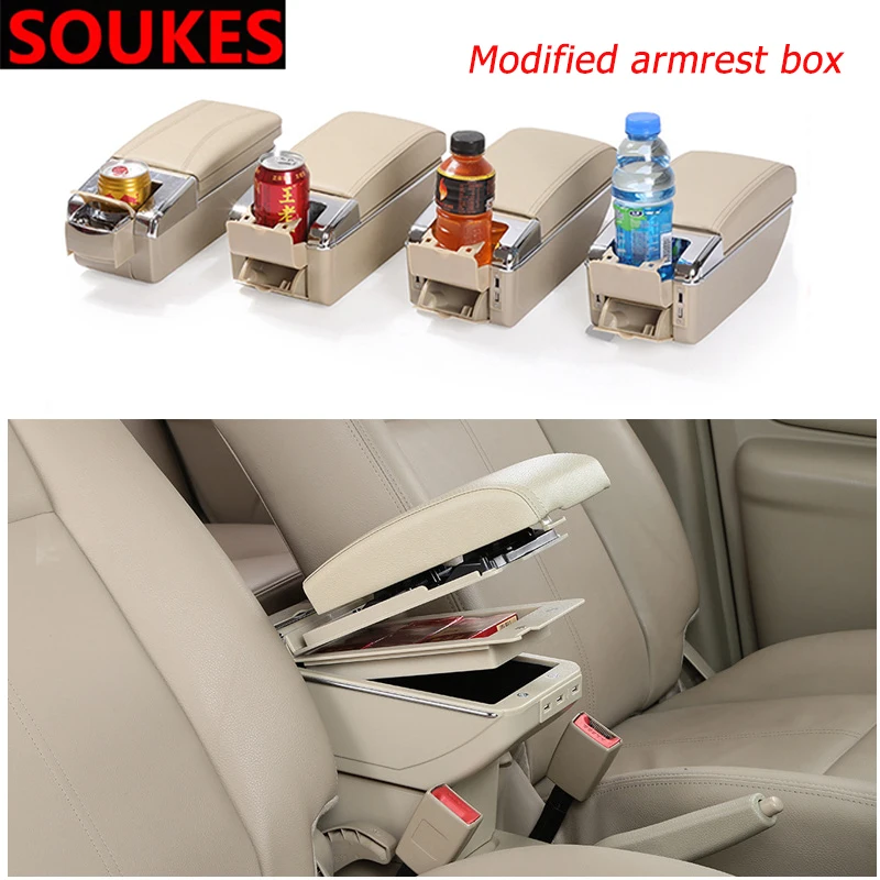 Car Multi-function Modified Central Armrest Box For Honda Civic 2006-2011 Accord Fit City CRV Volvo S60 XC90 V40 V70 V50 V60