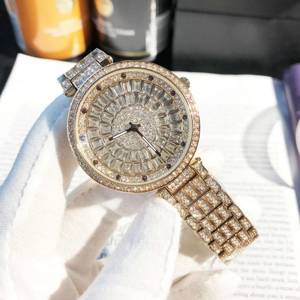 

48 Luxury Flash Drilling Quartz Watches montre femme Leather