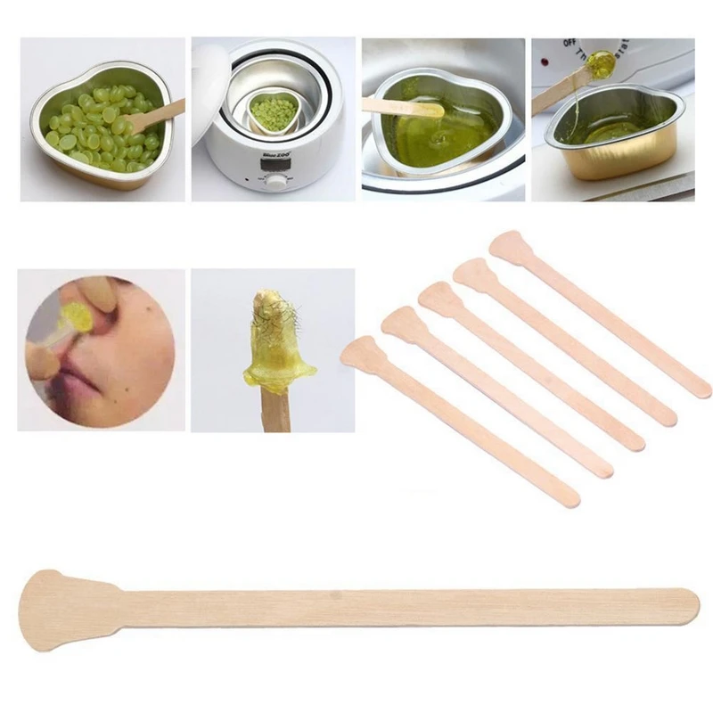 Shellhard 50pcs Hot Sale Waxing Wood Sticks Disposable Wooden Wax Applicator For Hair Removal Waxing Stick Spatulas