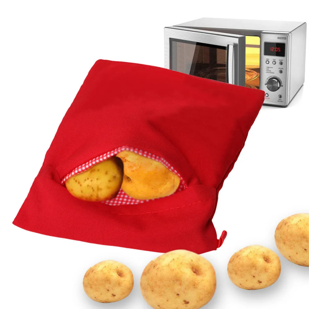 

1Pcs Potato Bag Microwave Baking Potatoes Bag Washable Bag Baked Potatoes Pocket Bag Easy To Cook Kitchen Gadgets Cooking Tool