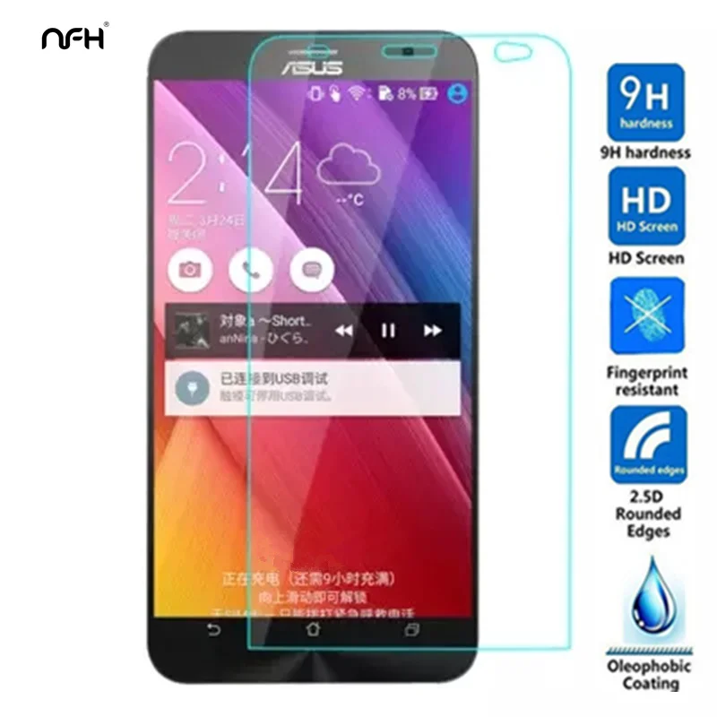 

NFH Tempered Glass For Asus Zenfone 2 ZE551ML 9H Hard 2.5D Touch Screen Explosion Protection Film For Asus Zenfone 2 5.5 inch
