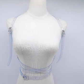 

Women Garters Handmade Leather Punk Harness Sexy Body woman Bondage Waist Belt Harness Metal O-round fashion Female