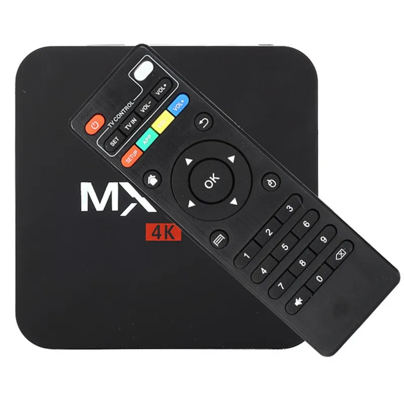 4K MX Pro Android TV Box Amlogic S905X Quad Core Android 6.0 TV Box 1GB 8GB WIFI 4K 1080p H.265 smart media player