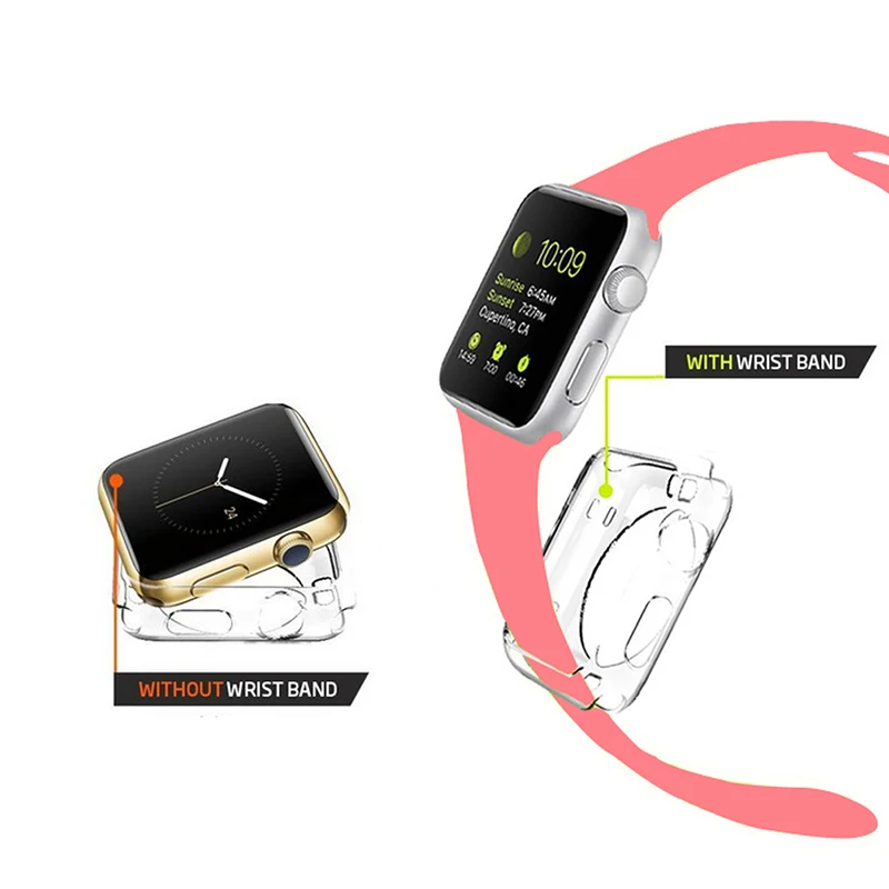 Laforuta силиконовый чехол для Apple Watch чехол 42 мм 38 мм прозрачный ТПУ мягкий силиконовый защитный чехол для iWatch Series3/2