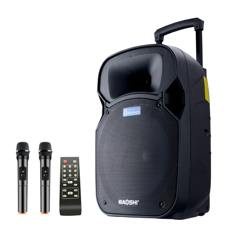 Kaoshi 12 inch Outdoor speaker high-power portable PA Bluetooth with remote control street performance Boom Box | - Цена: 