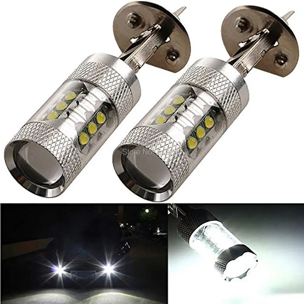 10X PNP Super bright High power LED H1 80W 16 CHIPS LED Fog Light Car