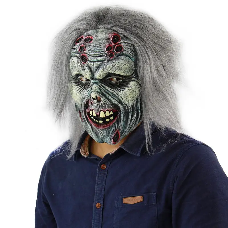 Ужас! Страшная маска клоуна на хэллоуин, длинные волосы, призрак, страшная маска, реквизит, злобный призрак, хеджирующая маска зомби, реалистичные латексные маски