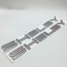 1x 3d abs shelby logotipo tronco traseiro emblema frente emblema adesivo estilo do carro para super cobra mustang gt350 gt500