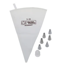 Украшение для торта, хлопковый кондитерский мешок для крема, набор из 6 стальных насадок