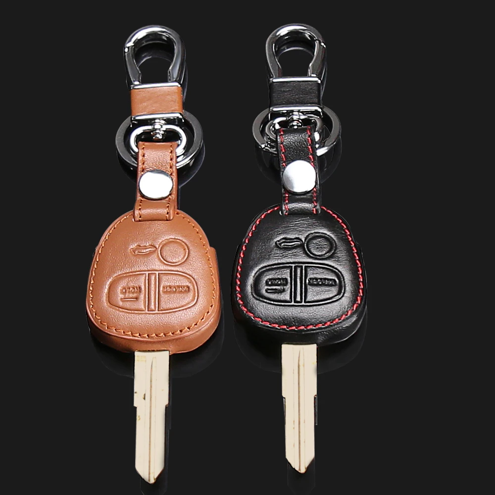 

2017 High quality for MITSUBISHI OUTLANDER PAJERO Lancer EX / for Mitsubishi ASX leather car 3 buttons remote key chain key case