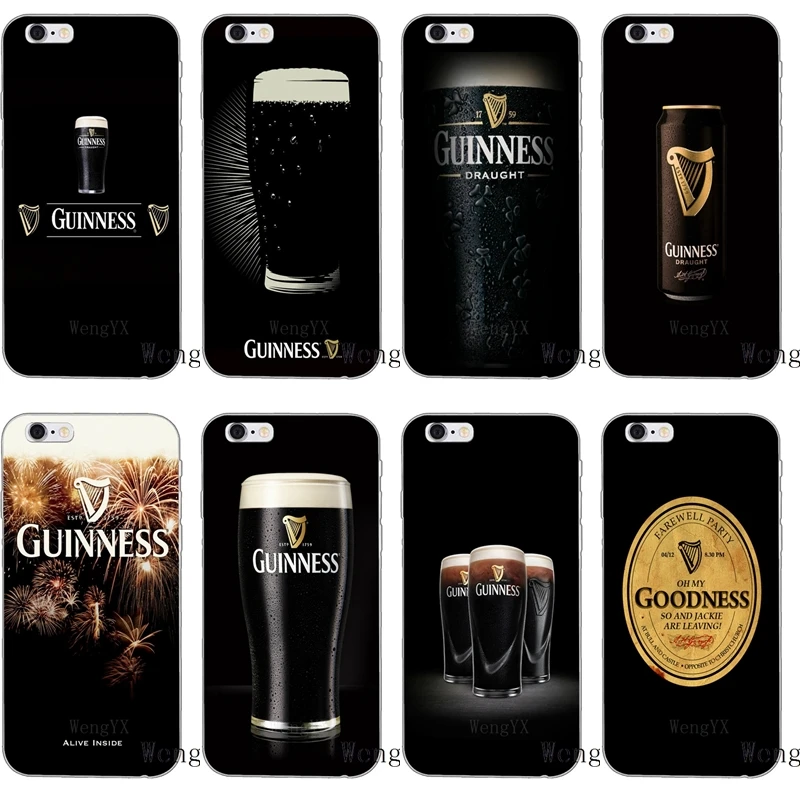

popular black guinness beer Slim silicone Soft phone case For iPhone X 8 8plus 7 7plus 6 6s plus 5 5s 5c SE 4 4s