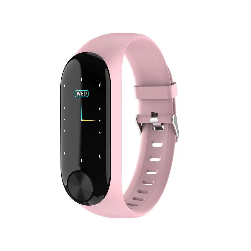 Bluetooth время Смарт-часы браслет сердечного ритма кровяное давление IOS/Android фитнес-браслет с gps траектория движения режим - Цвет: Красный