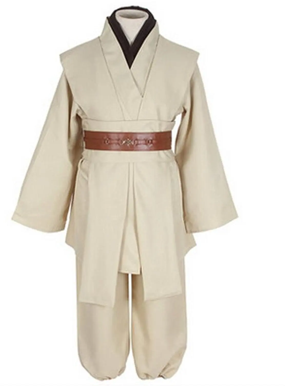 Звездные войны мужские Делюкс 1:1 с капюшоном джедай халат Obi-Wan костюм с обувью чехол любой размер