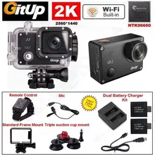 Gitup git2 Pro 2 К 1080 P Full HD WIFI спортивный автомобиль Действие Камера + наручные Дистанционное управление + микрофон + зарядное устройство Батарея Наборы