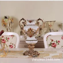 European ceramic crack retro vase large vase wedding gift high – grade Decoration