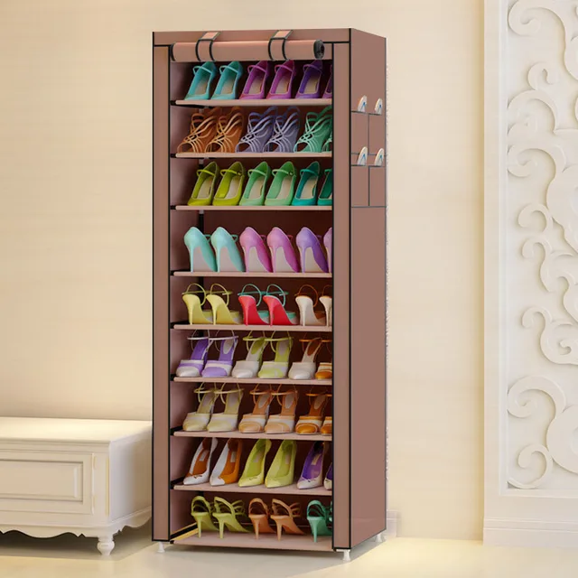 9 Tier Modern Shoe Shelves Oxford Cloth Stool Storage Cabinet 9 Tier Modern Shoe Shelves Oxford Cloth Stool Storage Cabinet Multi Purpose Shoes Rack