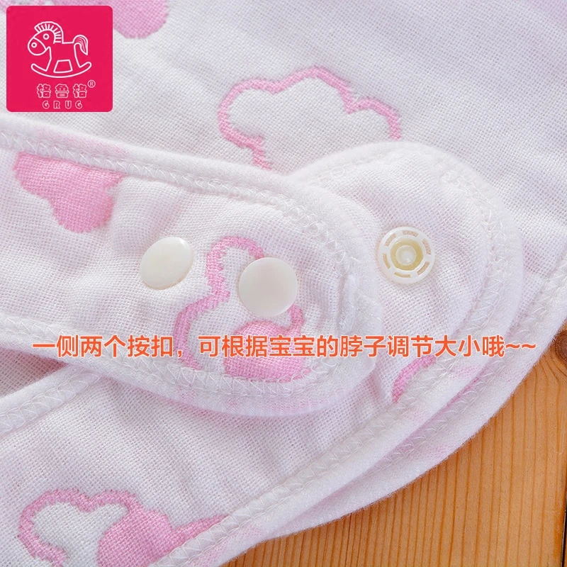 Хлопчатобумажных нагрудников для малышей носки для новорожденных из водонепроницаемого материала на основе хлопка печатная плата 6 слоев газовое детское круглый тканевый Слюнявчик