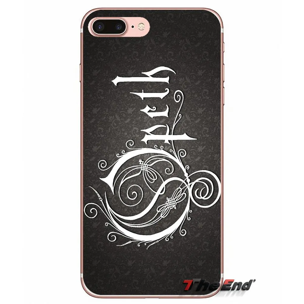 Opeth Экстрим Металлический Ремешок логотип мягкий Чехол для iPhone X 4 4S 5 5S 5C SE 6 6S 7 8 Plus