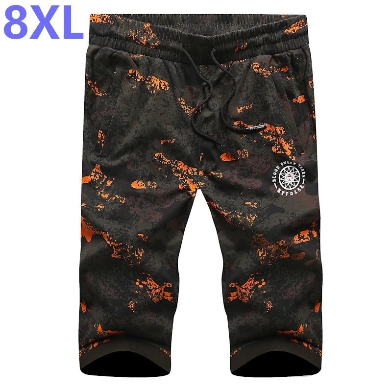 Большие размеры 8XL 7XL 6XL новые модные брендовые летние мужские шорты длина выпрямленного колена пляжные шорты мужские пляжные шорты