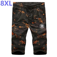 Большие размеры 8XL 7XL 6XL новые модные брендовые летние мужские шорты длина выпрямленного колена пляжные шорты мужские пляжные шорты