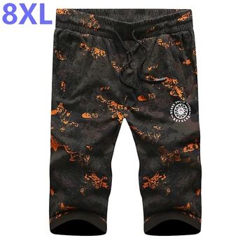 

2018 big size 8XL 7XL 6XL New Fashion brand summer Men Shorts Straight Knee Length Shorts beach beach shorts men board shorts
