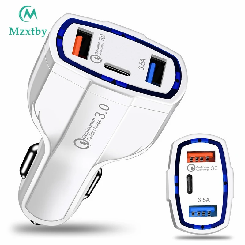 

Quick Car Charger QC3.0 Charging USB TypeC Power Delivery PD Port 3.5A For IPhone Samsung Huawei Oppo Vivo Oneplus Xiaomi RedMi