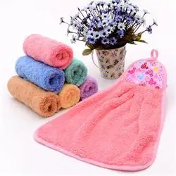 33x48 см быстросохнущее полотенце для рук, полотенце для мытья рук, детское полотенце с рисунком, полотенце для чистки s#03 - Цвет: Зеленый