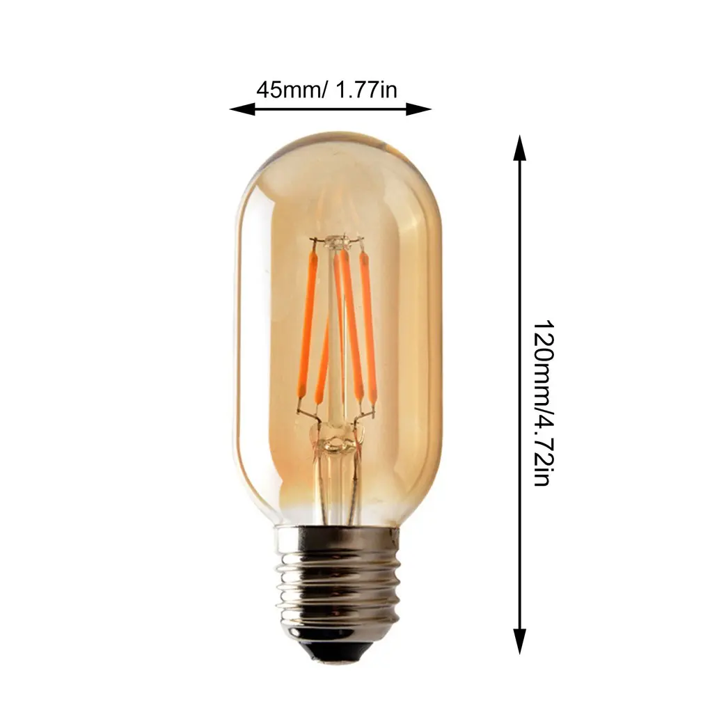 4 Вт G45 E27 светодиодный светильник светодиодный лампочка Ретро Эдисона прозрачное Янтарное покрытие светодиодный нити антикварная винтажная стеклянная лампа настраиваемый светильник