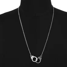 ¡Novedad de 2020! COLLAR COLGANTE de esposas para mujer y hombre, joyería Steampunk a la moda, collar para amantes de la libertad, collar con cadena de regalo