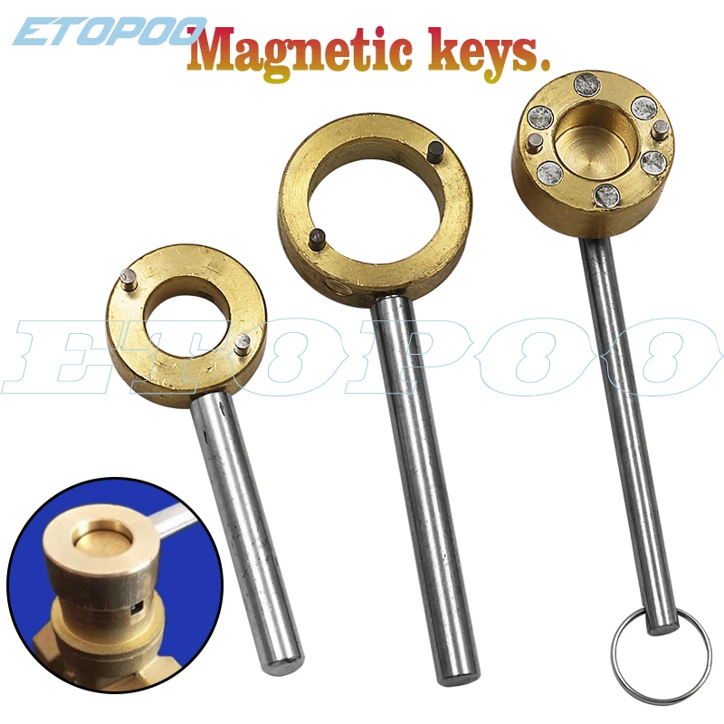 1Pcs brass lock gate valve fittings round key water meter front valve tap valve key
