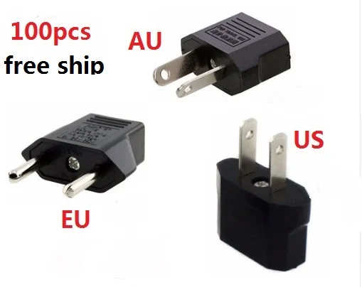 100 шт. Универсальный US EU AU Plug USA Euro Europe Travel настенный адаптер для зарядного
