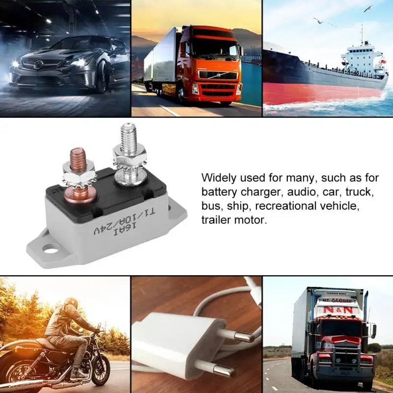 10A 15A 20A 25 ампер 24 В тяжелых автомобильных Тип-I шпильки крепления автоматический выключатель с кронштейном