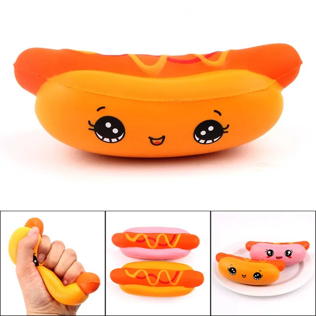 Silly Squishy Hot Dog Scented Slow Rising Toys Stress Reliever Squeeze Toys Kawaii Charms Food