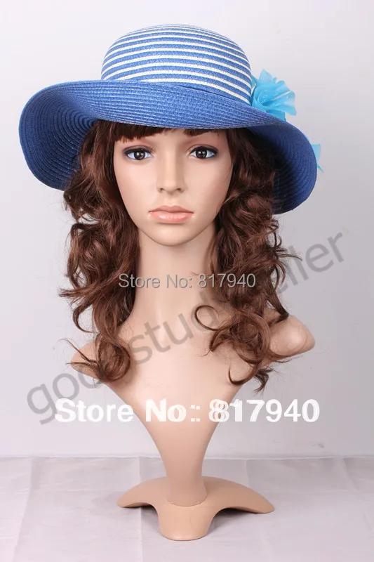 Высокое качество реалистичный пластмассовый манекен женщина манекен голова с волосами манекен головы для шляп& солнцезащитных очков& ювелирных изделий& маска дисплей