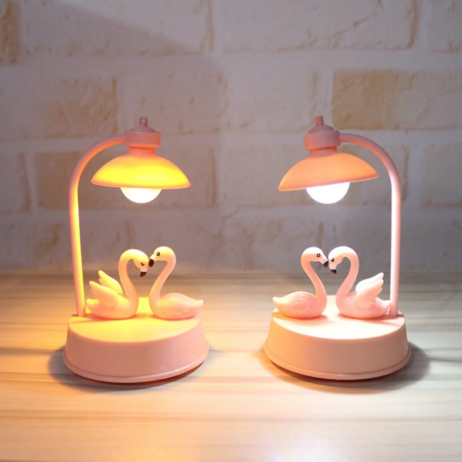 

Flamingo With Music Night Light Creative Home Decor Boutique Decoration Craft Valentine's Day Birthday Gift Features Lighting